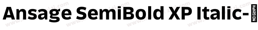 Ansage SemiBold XP Italic字体转换